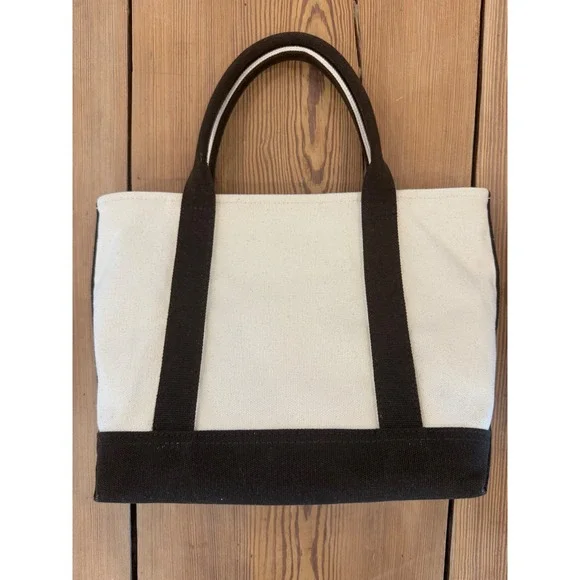 NWT Ralph Lauren Canvas Tote Bag Horse Embroidery Purse Handbag Brown Accents - Picture 2 of 9